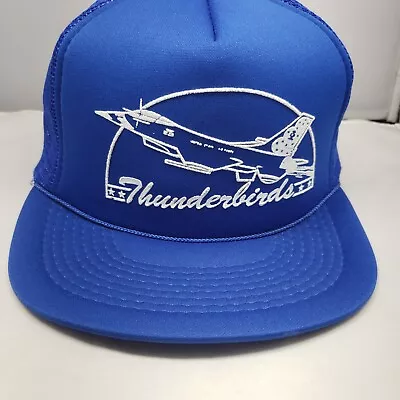 USAF THUNDERBIRDS Hat Vintage Blue Adjustable Snapback Cap Air Force • $15