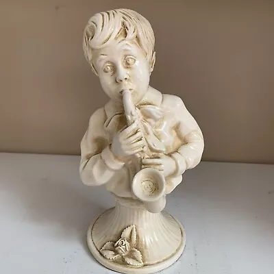 VTG 1971 J Kendrick Universal Statuary Corp Chicago Boy Saxophone Bust Statue • $16