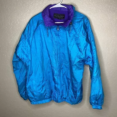 Vintage Pacific Trail Windbreaker Jacket Jade Purple Turquoise 80s 90s  Full Zip • $19.99