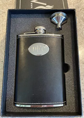 Visol Products Black Leather / Stainless Steel Flask Gift Set New • $24.99