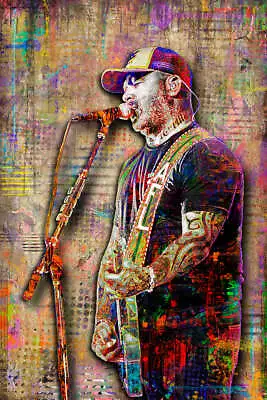 Aaron Lewis Of Staind Poster Aaron Lewis Tribute Fine Art FREE SHIPPING • $45