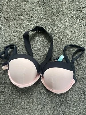 £2.99 • Buy Bioux Avenue Pink Halter Neck Bra Size 32E
