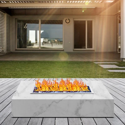 £26.60 • Buy Rectangular Stainless Steel Natural Gas Drop-in Fire Pit Pan Burner 90,000 BTU