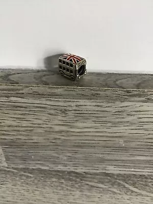 Pandora Genuine Retired Sterling Silver London Bus Enamel Union Jack Charm • £28