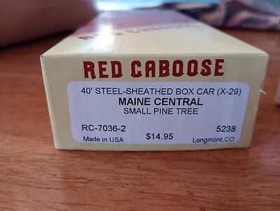 Red Caboose RC-7036-2 Maine Central Small Pine Tree 40' Steel SD Box Car (x-29) • $17.99
