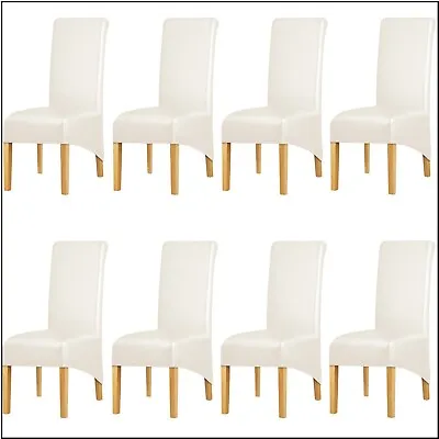 8PCS Stretch Dining Chair Cover Slipcover Highback Waterproof Durable PU Leather • $89.99