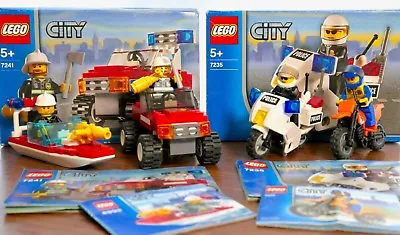 £12.50 • Buy Lego City - 7235 Police Bike,  7241 Fire Truck,  4992 Fire Boat, 5626 Motorcycle
