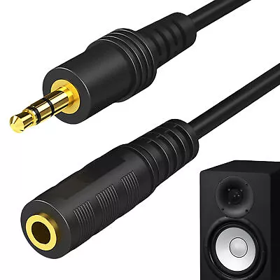 3.5mm Audio Cable 3.5mm Male To Female Aux Extension Cable 4.92ft Hi-Fi Sound • $22.84