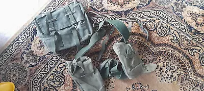 Vintage Swedish Military Tactical Belt With Pouches And Original Bag. ( 1 ) • £15