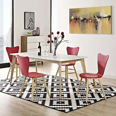 Modway Cascade Dining Chair Set Of 4 In Red • $409.65