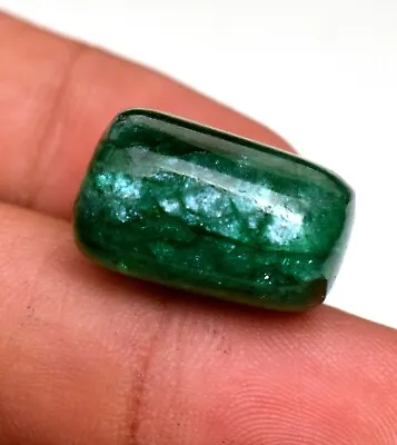 Natural Certified Zambian Emerald Smooth Nugget Beads 25.70 Ct With Out Drill • $65.60