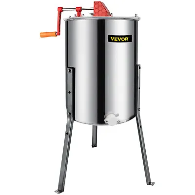 VEVOR 4/8 Frame Manual Bee Honey Extractor Beekeeping Equipment Stainless Steel • £159.95