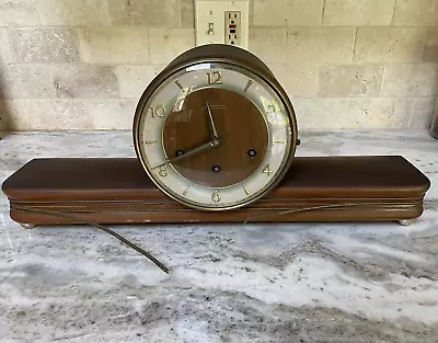 Vintage Art Deco Junghans Chiming Mantle Clock Germany No Key • $683.65