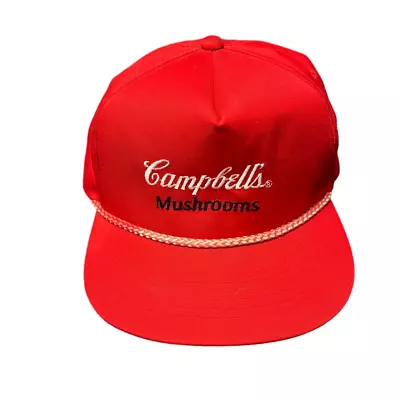 Vintage Campbells Mushroom Hat 90s Campbells Soup Snapback Hat • $31.49