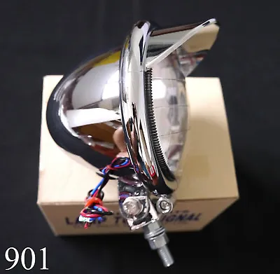 Chrome Custom Mini Headlight Lamp Chopper Harley Davidson Honda Motorcycle Bike • $41