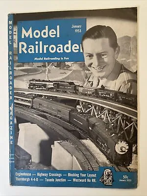 Vintage Model Railroader Magazine - January 1954 - Enginehouse - Crossings • $11.96