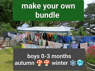 £1.49 • Buy 0-3 Months Boys Outfits Sleepsuits Jacket Dungarees Autumn Winter Make A Bundle