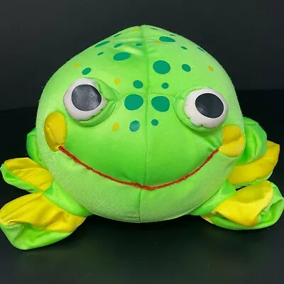Moshi Green Frog Plush Microbead Pillow  Brentwood Originals Nylon Stretch Spots • $40.79