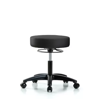 Vinyl Stool Without Back - Desk Height With Casters In Black • $202.99