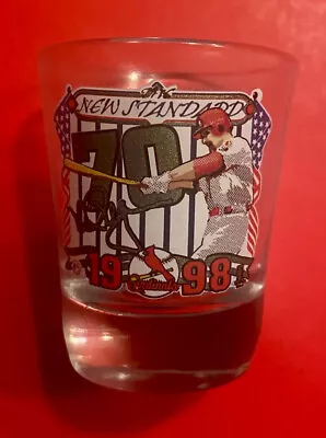 MARK McGWIRE ST. LOUIS CARDINALS Shot Glass MLB Baseball 70 HOME RUNS Vtg 1998 • $12.69