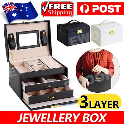 $23.95 • Buy Jewellery Storage Box Watch Case Holder Ring Earring Jewelry Display Organizer