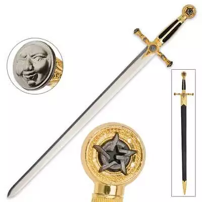 30  Medieval Masonic Steel Blade King Arthur Knight Historic Sword With Sheath • $37.99