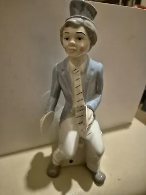 Porcegama Porcelain Valencia Boy With Instrument Figurine Hand Made Marked • £38