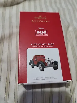 A De Vil-ish Ride Cruella Car 101 Dalmations Hallmark Keepsake Ornament 2021 Box • $7.95