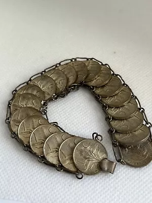 Bracelet Mexican Coins One Centavo 1959 - 20 Coins Souvenir Bracelet Vintage • $20