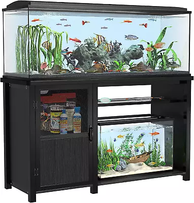 55-75 Gallon Fish Tank Stand Heavy Duty Metal Aquarium Stand With Cabinet For Fi • $234.99