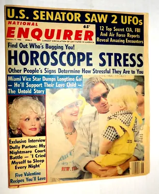 Dolly Parton UFO NATIONAL ENQUIRER Feb 1986 Lou Ferrigno  The Incredible Hulk • $19.99