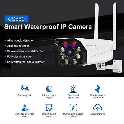 3MP Night Vision AI Human Detection Camera PTZ Outdoor Audio Record Wi-Fi Camera • $69.09