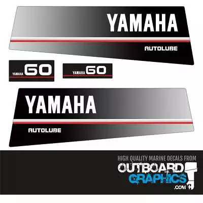 Yamaha 60hp Autolube Outboard Engine Decals/sticker Kit • $45.34