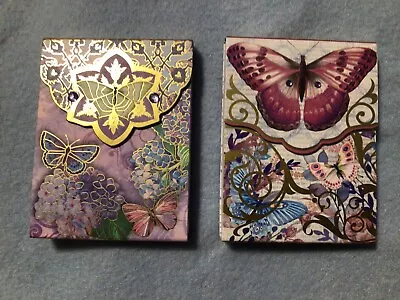 Punch Studio Pocket Notepad Magnetic Flap Closure 3” X 4” Butterflies New 2 • $12