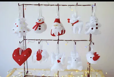 £3 • Buy Christmas Felt Decorations Handmade Tree Ornaments