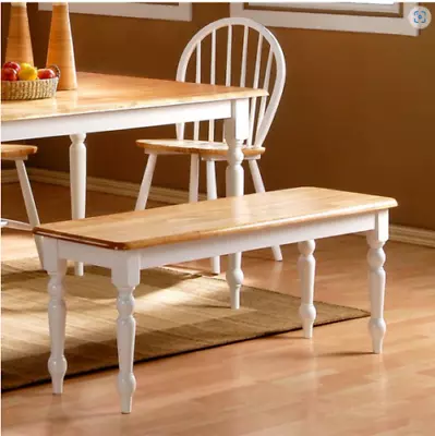 Farmhouse Dining Bench Kitchen Entry Long Wooden Country End Bed Mudroom 48  New • $104.95