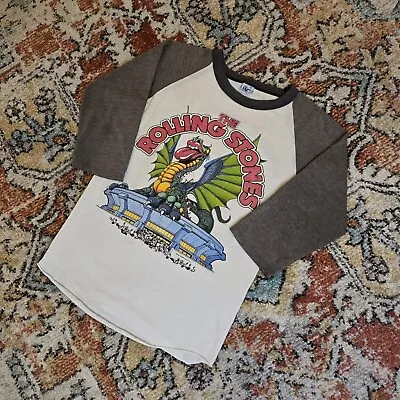 Vtg 80s The Rolling Stones Raglan Shirt 1981 Tour Sold Out Rock Band Tee Dragon • $249.99