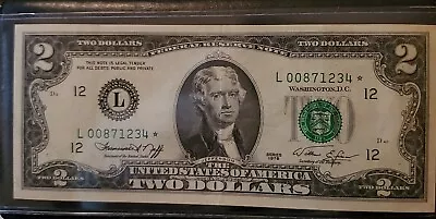 1976 $2 Dollar Star Note Low 6 Digit (CRISP/SLEEVED) • $19.99