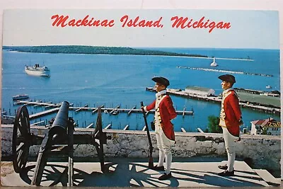 Michigan MI Mackinac Island Fort Harbor Postcard Old Vintage Card View Standard • $0.50