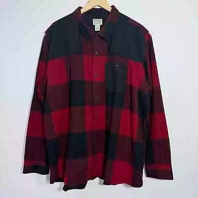 L.L Bean Men's Heritage Scotch Plaid Flannel Shirt Slightly Fitted Size XXXL • $38.40