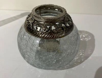 £6 • Buy Crackle Glass Tea Light Holder