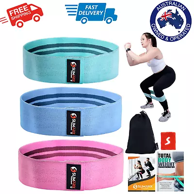 Workout Resistance Bands For Legs Squat & Booty Fabric Hip Circle Loop Bands 3PC • $49.99