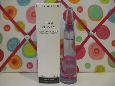 Issey Miyake ~ L'eau D'issey Summer Eau De Toilette Spray ~ 3.3 Oz Tester Box • $53