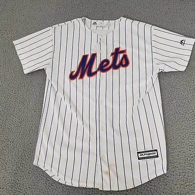 New York Mets Jersey Youth Large White 33 Matt Harvey Boys L Majestic Stitched • $22