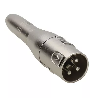 6.35mm 1/4 Inch Mono Jack Socket To XLR Male 3 Pin Plug Connector Adapter • £3.50