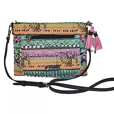 Sakroots Artist Circle Crossbody Handbag Multicolor Boho Batik Print Pockets • $48.03