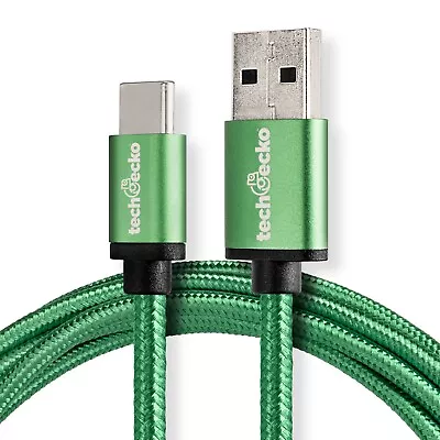 Premium Braided USB To USB C Fast Charger Sync Cable For Samsung Android Phones • £4.99