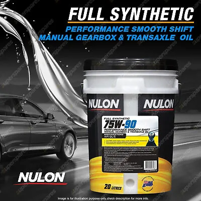 Nulon Full Synthetic SYN75W-90 Smooth Shift Manual Gearbox Transaxle Oil 20L • $333.95