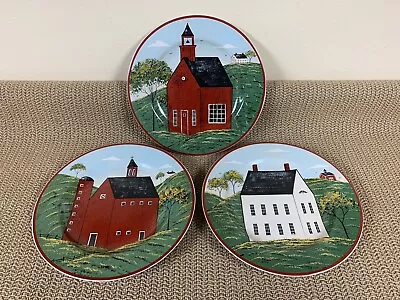 Sakura Brandon House Country Life By Warren Kimble Set Of 3 Salad Plates. • $18.50