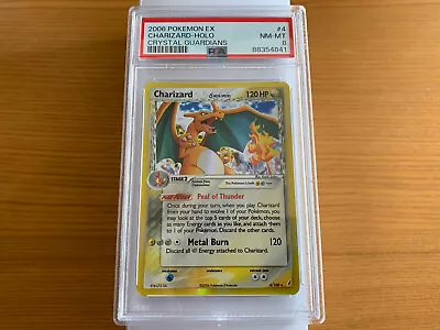 Charizard 4/100 - PSA 8 NM/MT - Holo Rare EX Crystal Guardians Pokemon TCG 2006 • $275